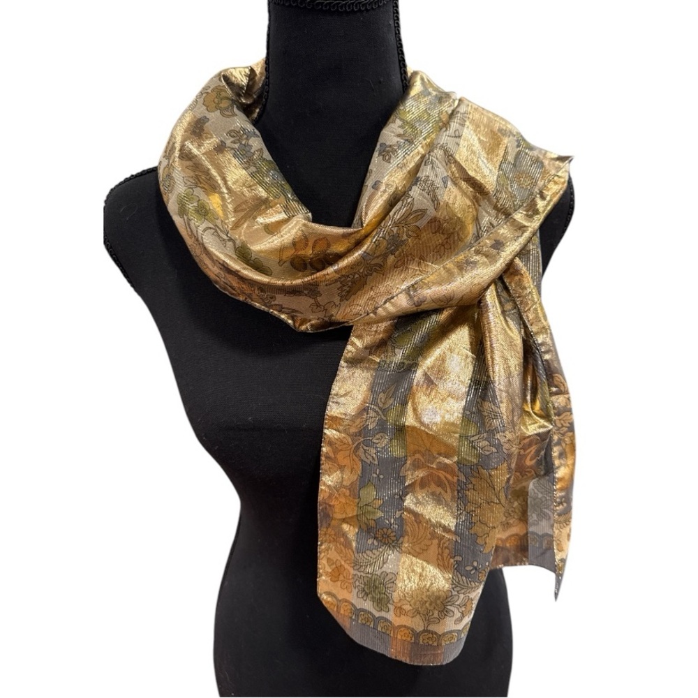 Vintage Gold Berkshire Rectangular Italian Scarf